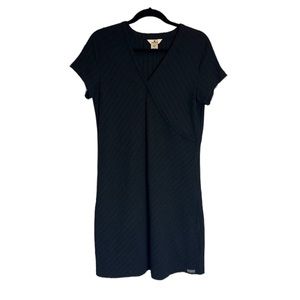 364-WOOLRICH Black Surplice Dress